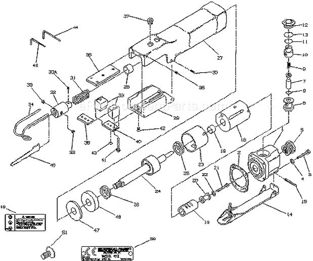 Ingersoll Rand 429 Reciprocating Saw Page A Diagram