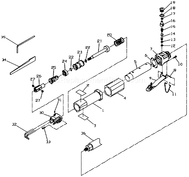 Ingersoll Rand 4429 Heavy-Duty Reciprocating Saw Page A Diagram