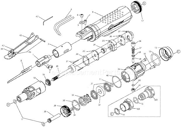 Ingersoll Rand 529 Air Reciprocating Saw Page A Diagram