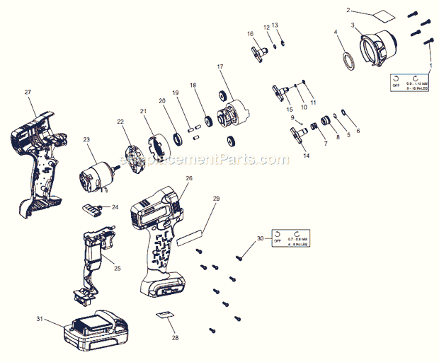 Ingersoll Rand W5130 Cordless Impact Wrench Page A Diagram