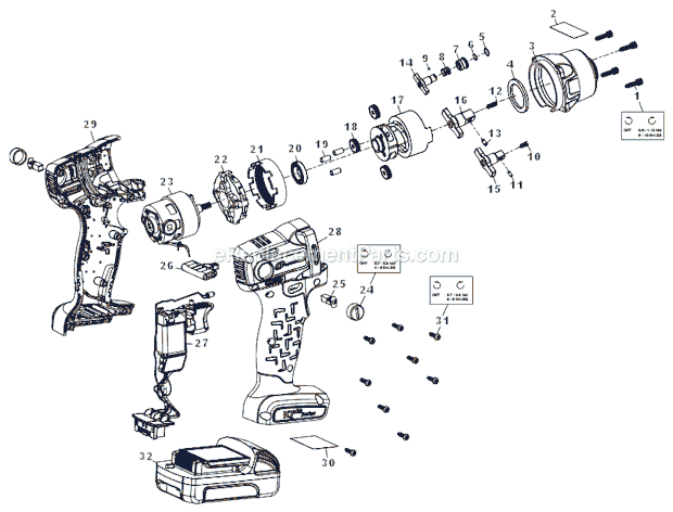 Ingersoll Rand W5151P Cordless Impact Wrench Page A Diagram