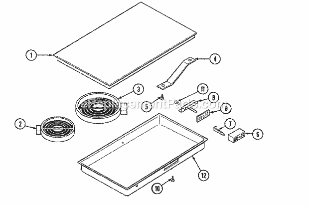 Jenn-Air AH150B Ele Cartridge Accessories (Glass Cartridge) Diagram