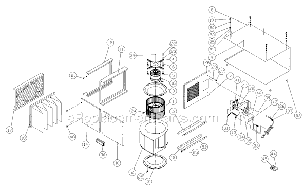 Jet AFS-1500 (708614) Air Filtration Page A Diagram