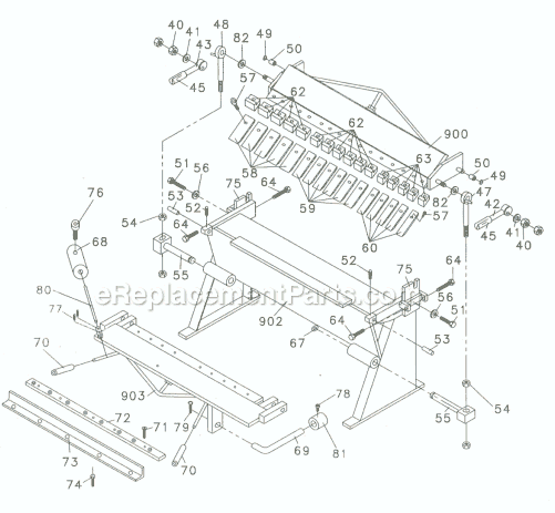Jet BP-1648N (754116) 16 Gauge 48 In. Box and Pan Brake Bench Page A Diagram