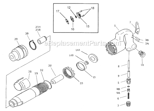 Jet JCO-1R-RV (557901) 1-in. Chipping Hammer Page A Diagram