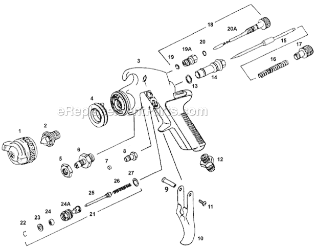 Jet JSG-1046 Spray Gun Page A Diagram
