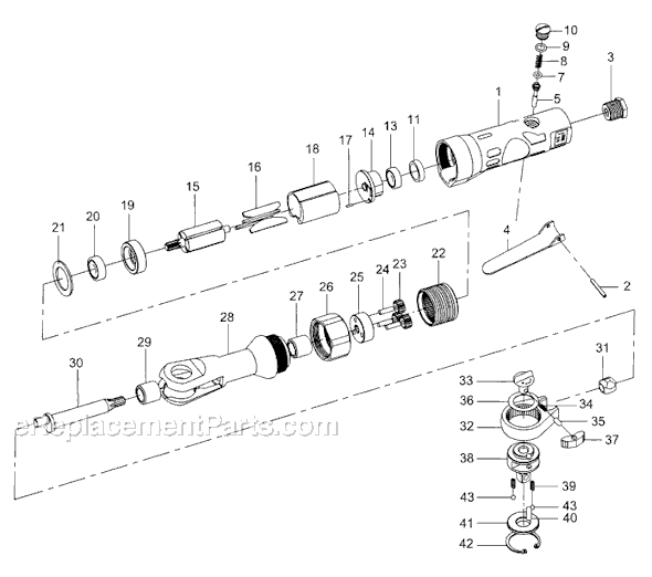 Jet JSM-30 Air Ratchet Wrench Page A Diagram