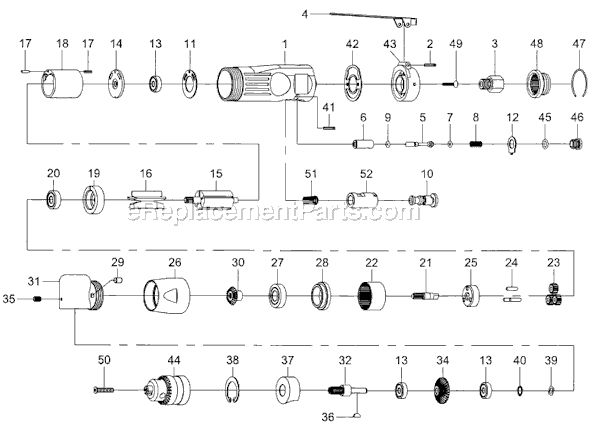 Jet JSM-709R Reversible Angle Drill Page A Diagram