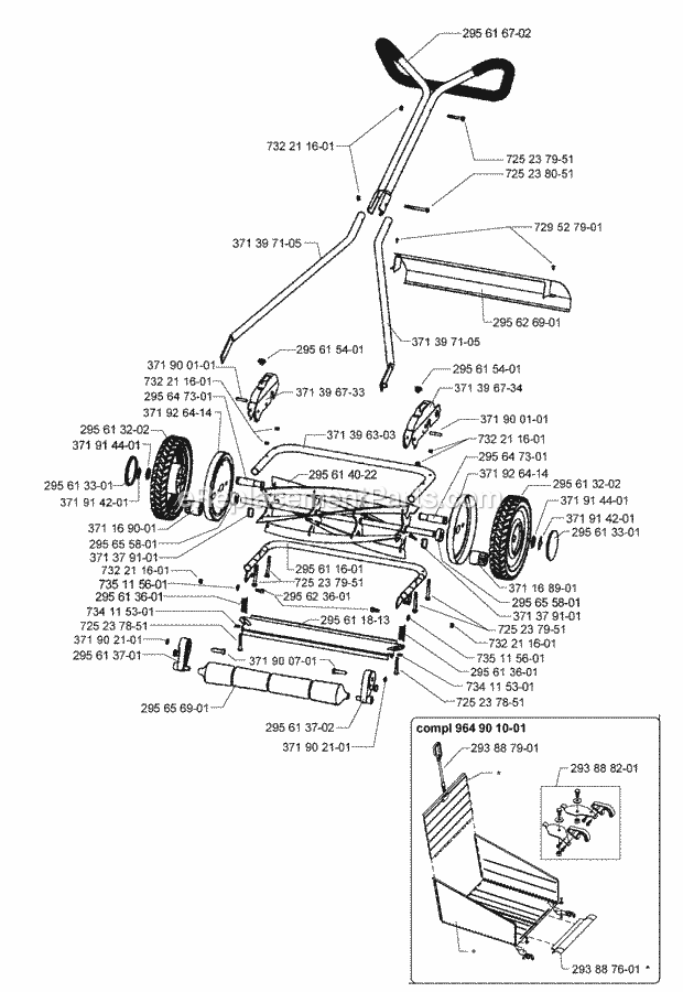 Jonsered 4000H HANDLAWNMOWER (2003-01) Lawn Mower: Consumer Walk-behind Product Complete Diagram