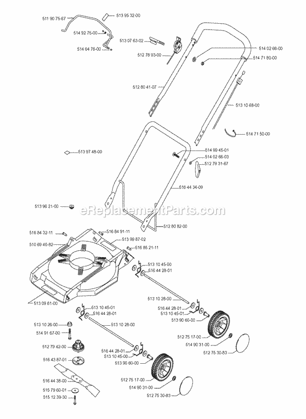 Jonsered LM 2146 M (2003-01) Lawn Mower: Consumer Walk-behind Product Complete Diagram