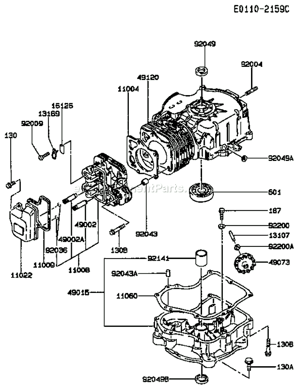 Kawasaki 4 Stroke Engine Fc290v Ereplacementparts Com