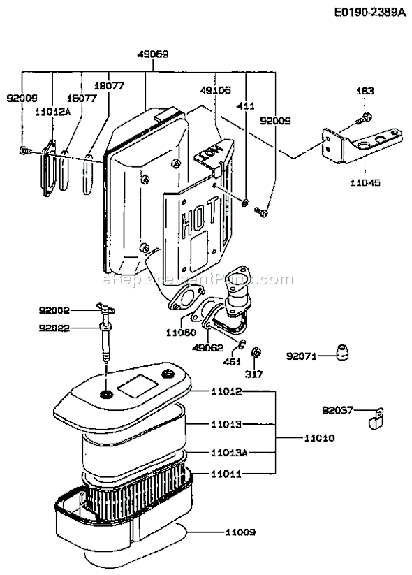 Kawasaki 4 Stroke Engine Fc540v Ereplacementparts Com