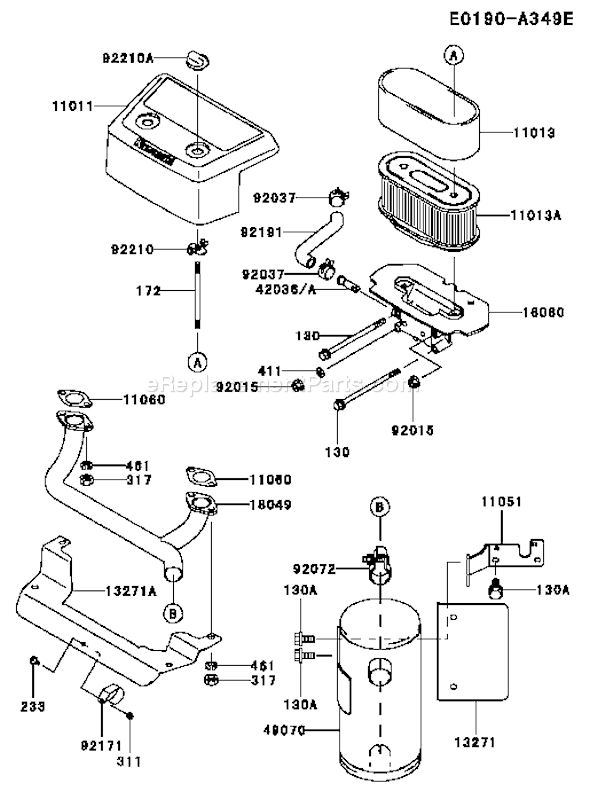 Details about   Kawasaki FH680V Carburetor Intake Manifold 