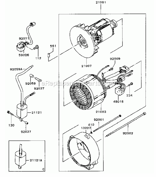 Kawasaki GA550A Generator Page A Diagram