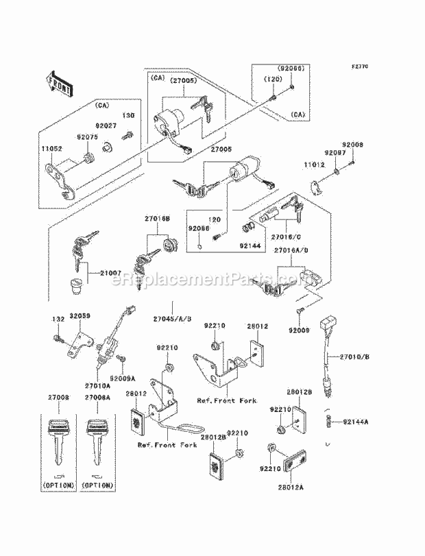 Kawasaki BN125-A4 Parts List and Diagram - (Eliminator 125 ... kawasaki eliminator wiring diagram 