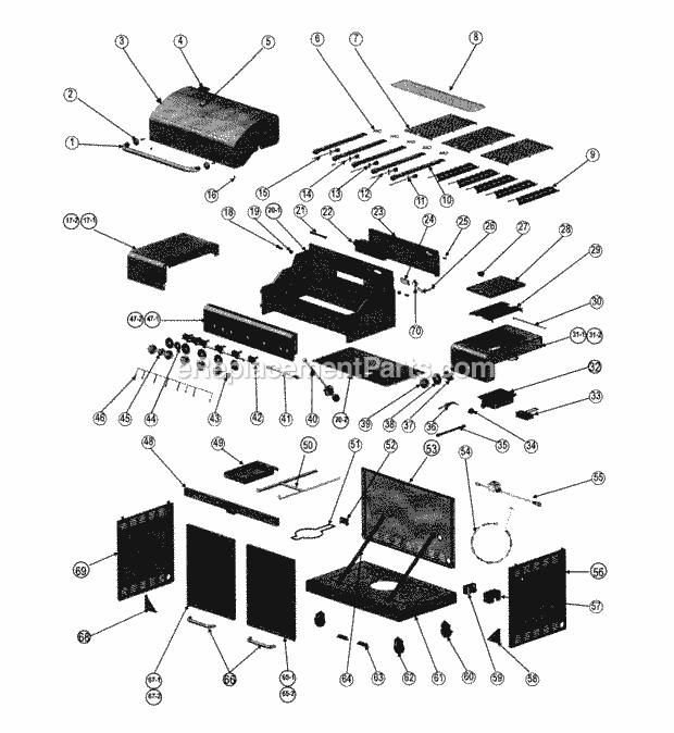 Kenmore 14816156211 Gas Grill Grill_Assy Diagram