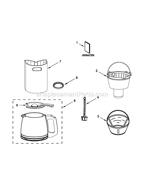 KitchenAid KCM1202OB0 Coffee Maker Diagram Diagram