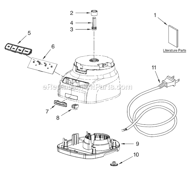 W10461962G by KitchenAid - Drive Adaptor for 13 Cup Food Processor (Fits  models KFP1333, KFP1344)