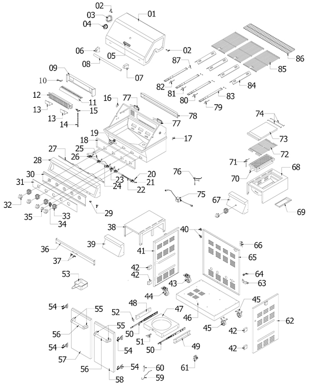 KitchenAid 720-0732 Outdoor Grill Page A Diagram