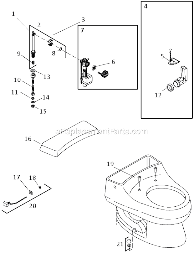 Kohler Rialto One Piece Round Front Toilet With French Curve K 3386 Ereplacementparts Com - How To Remove Kohler Rialto Toilet Seat