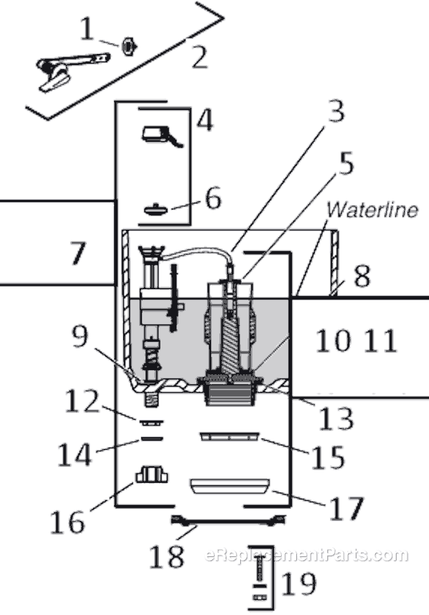 Kohler K-3533 Memoirs Comfort Height Round Toilet Page A Diagram