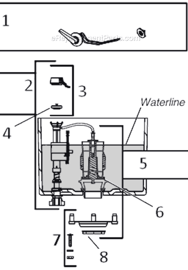 Kohler K-3837 Devonshire Comfort Height Two Piece Elongated 1.28 Gpf Toilet Page A Diagram