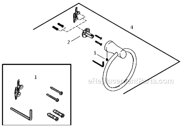 Kohler K-5671 Toobi Towel Ring Page A Diagram