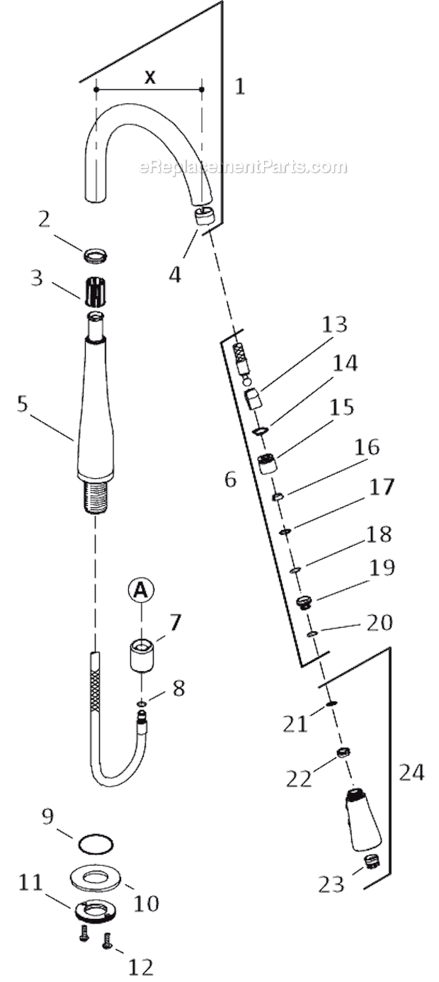 Simplice Pull Down Kitchen Sink Faucet