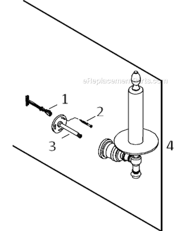 Kohler K-6818 Iv Georges Brass Vertical Toilet Tissue Holder Page A Diagram