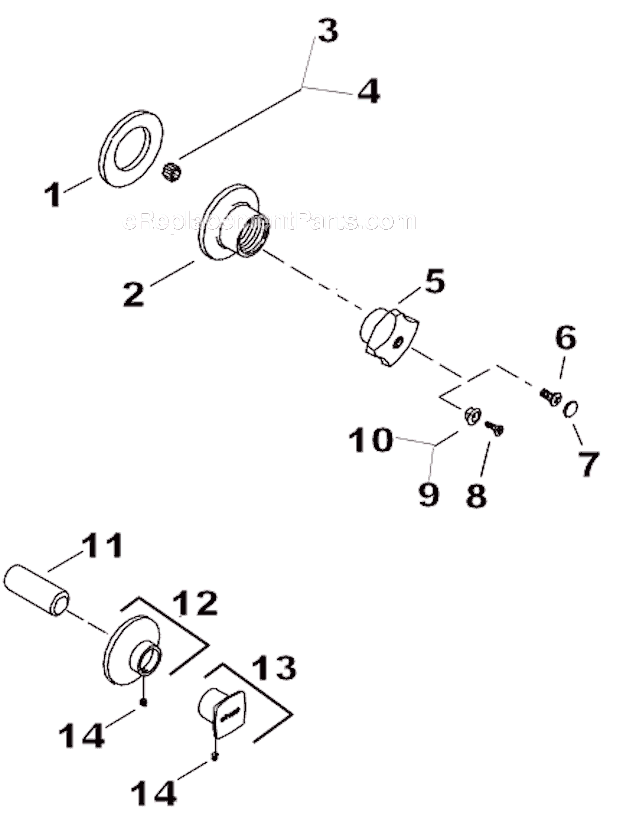 Kohler K-T7751-2 Three Handle Shower Valve Page A Diagram