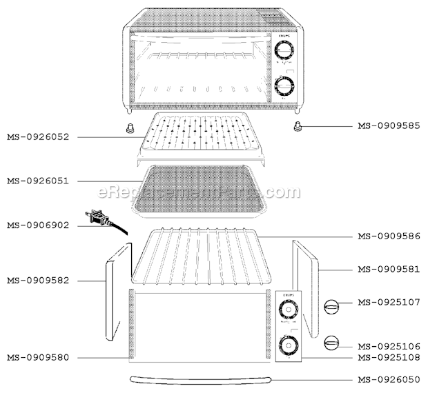 Krups F2284551(0) Oven Prochef Select Page A Diagram