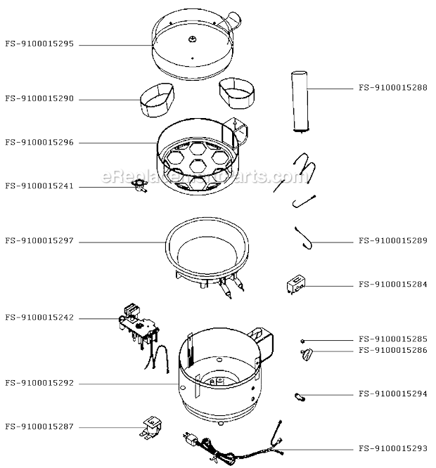 Krups F2307051/1P0 Egg Cooker Page A Diagram