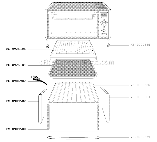 Krups F2864551(A) Oven Prochef Digital Page A Diagram