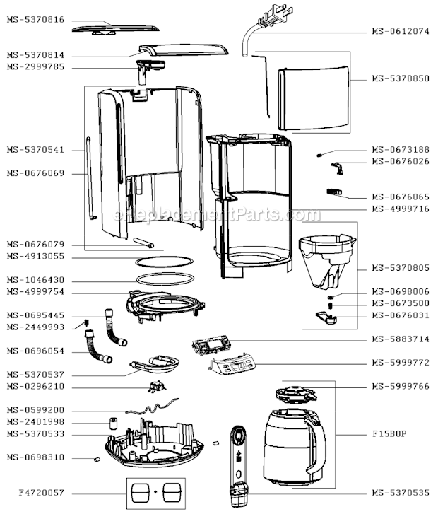 Krups FMF514(0) Coffee Maker Proaroma 12 Time Page A Diagram