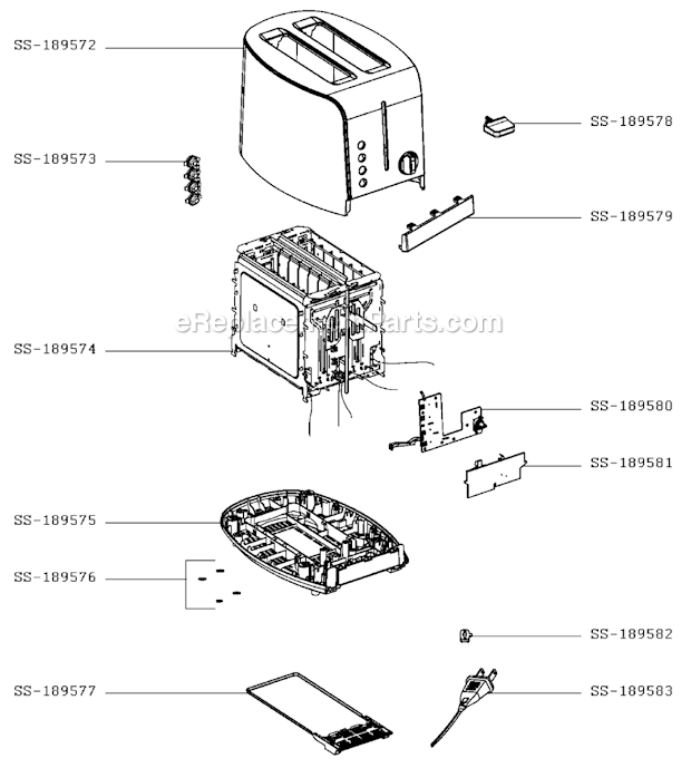 Krups KH732D50/3DA Toaster Page A Diagram