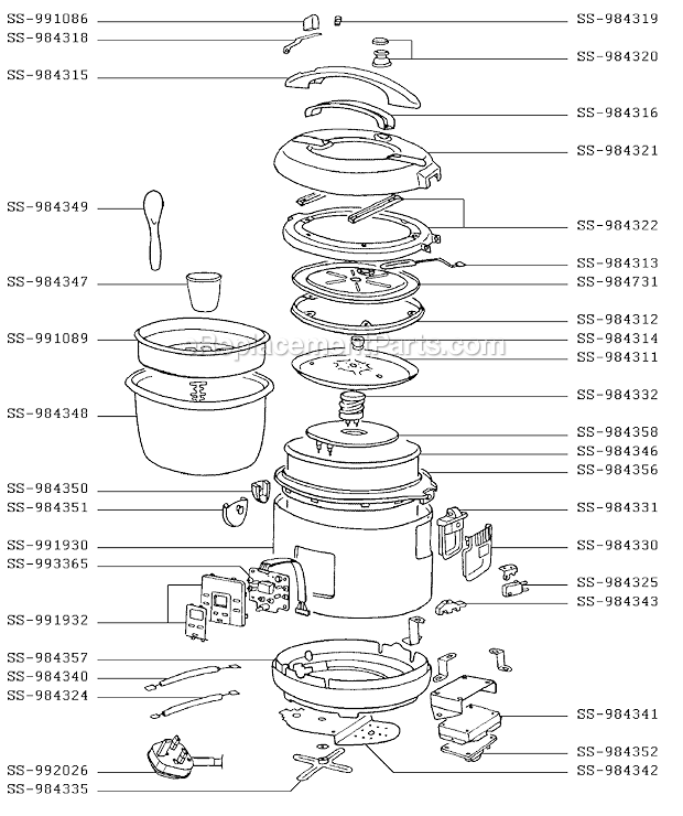 Krups RK701150/7D Rice Cooker Page A Diagram