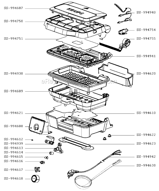 Krups WD600851/1PA Waffle Maker Page A Diagram
