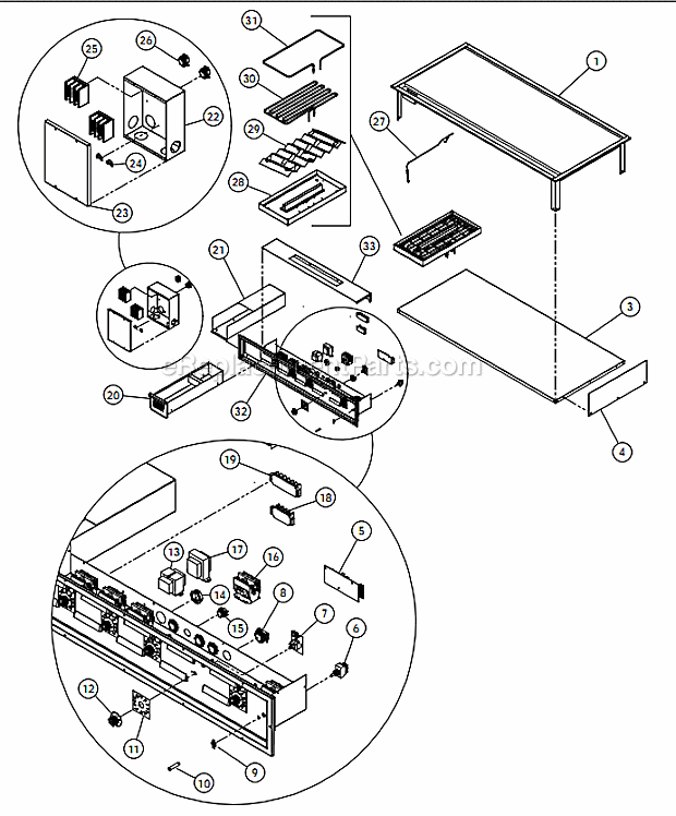 Lang 136SDI Drop-In Electric Griddle Page A Diagram