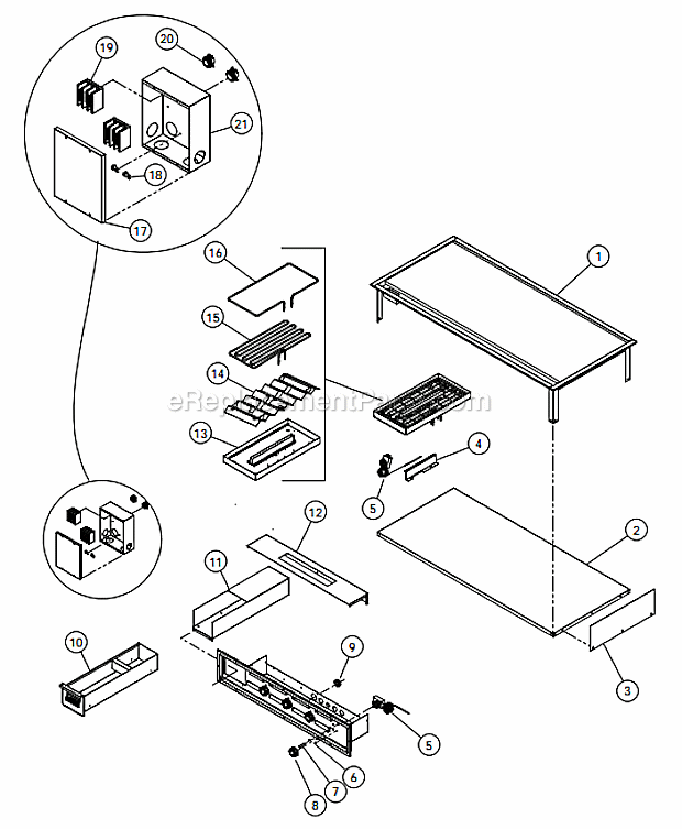 Lang 148TDI Drop-In Electric Griddle Page A Diagram