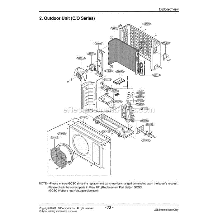LG LAU091CNP (ANCAEUS) Air Conditioner Section Diagram