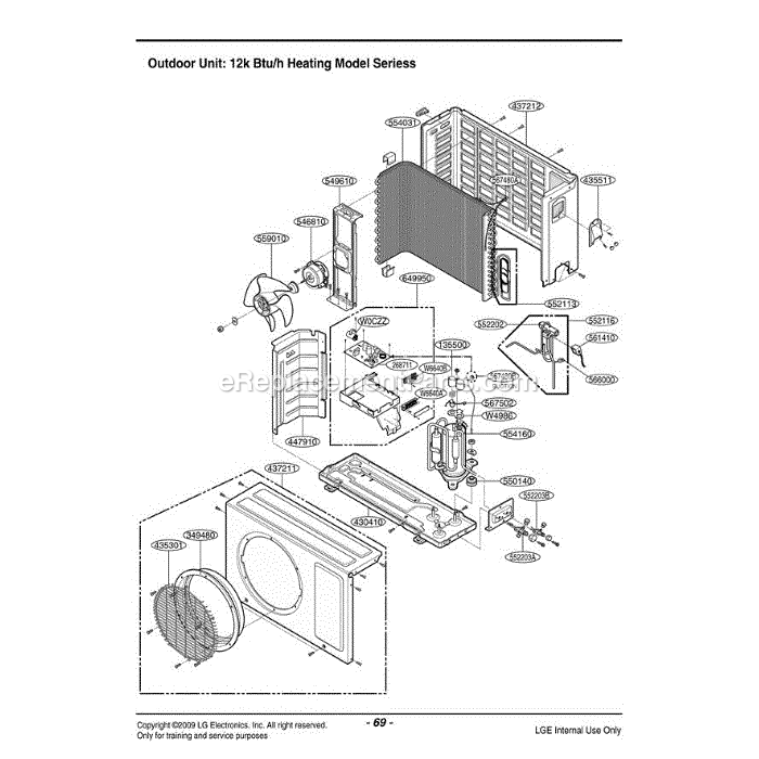 LG LAU121HNM (ANCAEUS) Air Conditioner Section Diagram