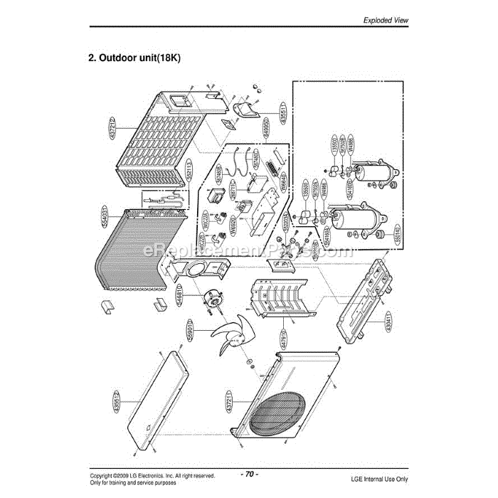 LG LAU181CNW (ANCAEUS) Air Conditioner Section Diagram