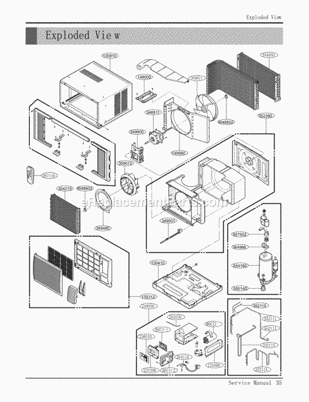 LG LB8000R Room A/C Ser Vice Manual Exploded View Exploded Vie W Diagram