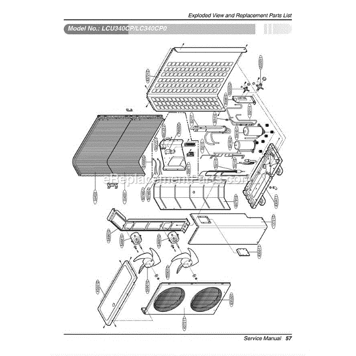 LG LCU340CP (ANWAEUS) Air Conditioner Section Diagram