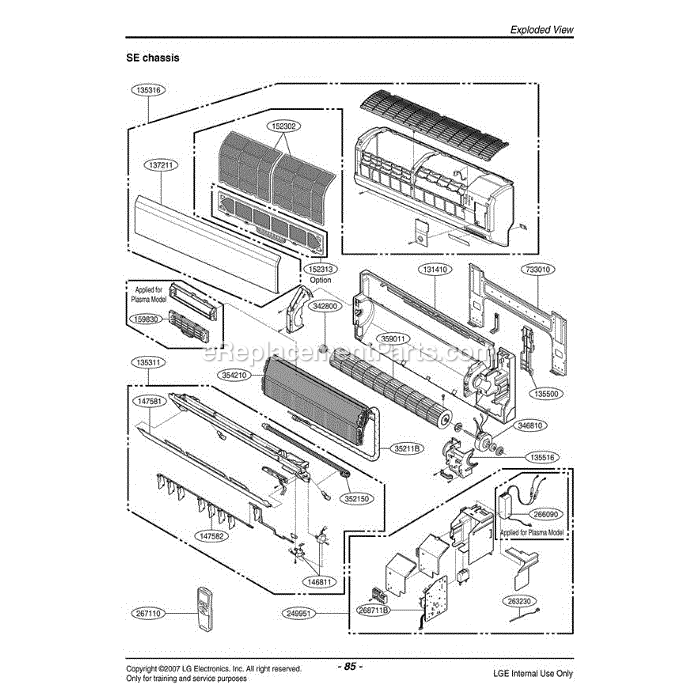 LG LMN120ECAWHAEUS (AWHAEUS) Air Conditioner Section Diagram