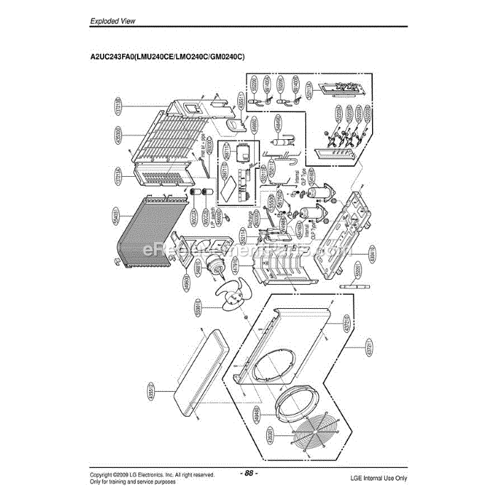 LG LMU240CEAWGAEUS (AWGAEUS) Air Conditioner Section Diagram