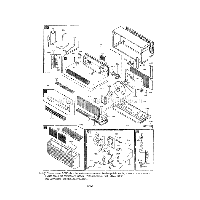 LG LP153HD3A Package Unit Exploded View Diagram