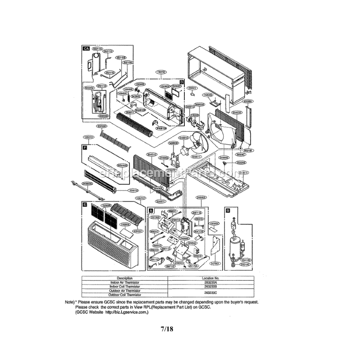 LG LP153HD3B (00) Package Unit Air Conditioner Diagram