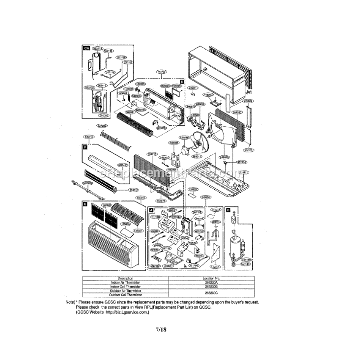 LG LP153HDUC (00) Package Unit Air Conditioner Diagram