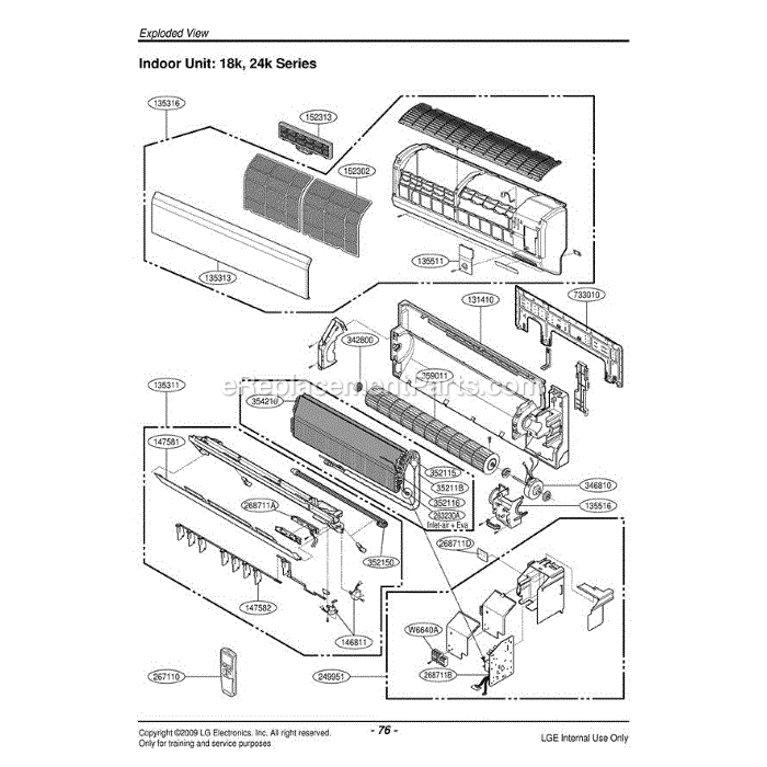 LG LSN180HE (AWHAEUS) Air Conditioner Section Diagram